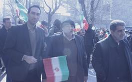 شرکت کارکنان و کارگزاران حج و زیارت در راهپیمایی 22 بهمن